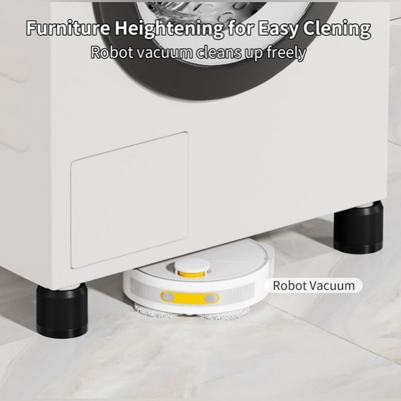 12 Bed Furniture Risers BLK 2.5”High Round W/Suction Non-Slip Noise Cancel NIB - Picture 5 of 13